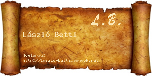 László Betti névjegykártya